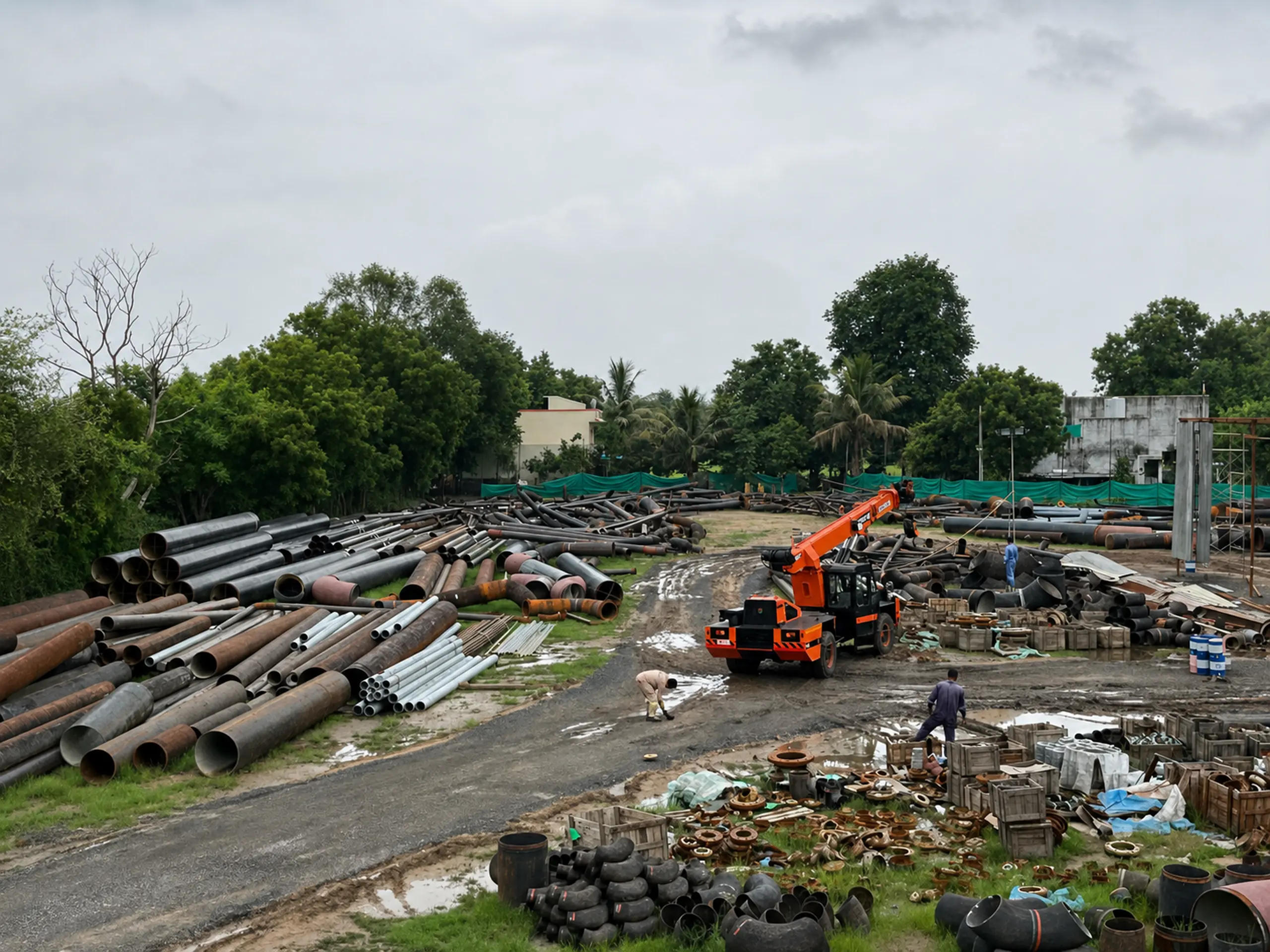 Piping fabrication yard for the IOCL Vadodara project